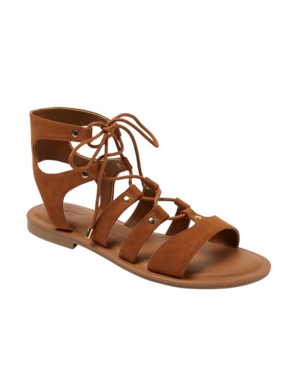 NWT Universal Thread Womens Lumi Ankle Strap Gladiator Sandals Cognac Brown 9M